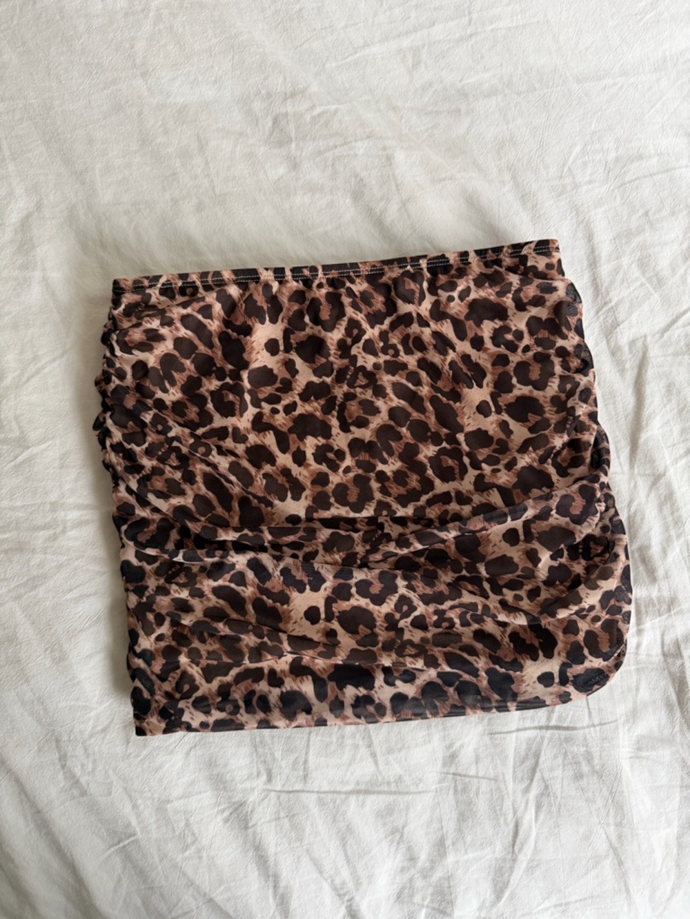 Leopard Print Mini Skirt - Brown & Black